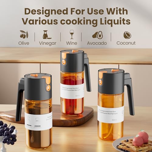 Save 15% on LAKUMIQI 2-in-1 Oil Sprayer - 17oz Glass Bottle