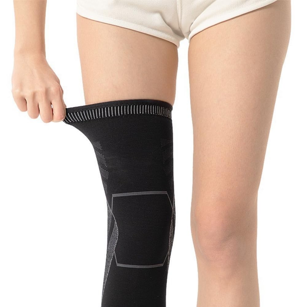 FlexGuard Kompressionsbandage - Schluss mit Knie- & Beinschmerzen lang, rutschfest für Herren & Damen für Laufen, Basketball & Radfahren,Bein & Wadenstützen