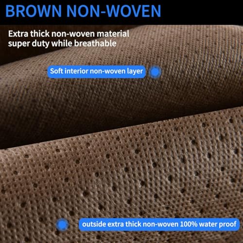 Image of Tecoom Car Cover Waterproof All Weather,Non-Woven Breathable Outdoor Car Covers for Automobiles w /Zipper Pockets Sun Uv Wind Hail Protection Full Cover Universal Fit Mercedes Chevrolet (183-192 Inch)