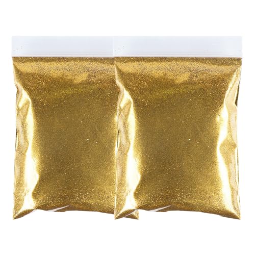 GZMAYUEN 100g polvo brillante dorado con purpurina, lentejuelas, para manualidades, manualidades, decoración de uñas