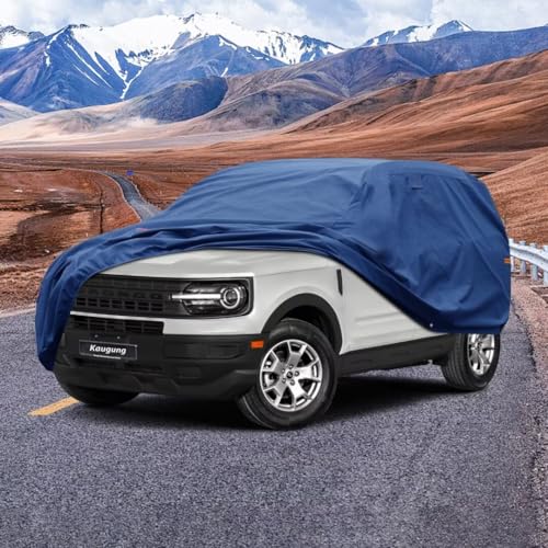 Image of Kaugung Heavy Duty SUV Cover Custom Fit for Ford Bronco 4 Door (2021-2025),Waterproof SUV Car Cover with Anti-Theft Lock,Sun, Rain, Dust & Snow Protection.(USA Warehouse,Within 3-7 Days)