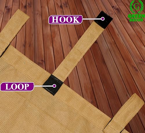 Image of HDPE Fabric 85-90% Sun Blockage & UV Protection Detachable Tab Top Balcony & Outdoor Curtains Temperature Reducing for Window&Door Curtains(Beige Color 4.5X11 Feet) Pack of 2 Piece