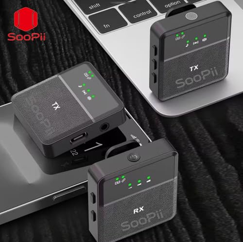 Image of SOOPII Wireless Lavalier Microphone for Android, iOS, iPad Smartphones | Type-C Plug & Play Mic for YouTube, Reels, Vlogging, Online Teaching, Interviews | Noise Cancelling