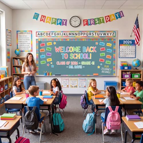 Image of 2 Roll Stone Blue Bulletin Board Paper 12 x 4 ft Fabric Classroom Decor | 4x12 ft Fadeless Display Background, Durable for DIY Crafts Classroom Bulletin Boards, Back to School Decorating Projects