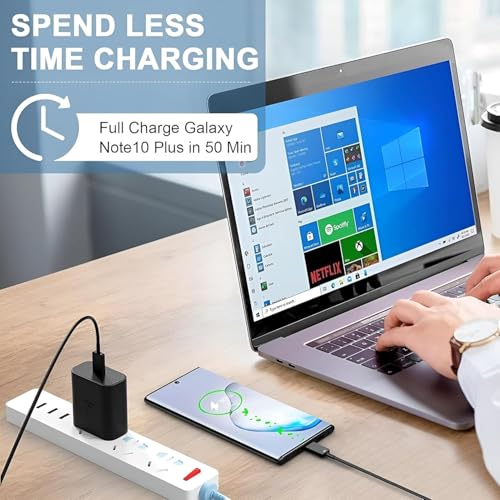 Image of 45W Super-Fast Charging Adapter with 3.3 Ft Type C Cable Compatible with Samsung Galaxy S26 /S25(Ultra /Edge /FE) S24+ /S23 /S24 /S23 Fe /M17 /Z Fold 7 /6 / Flip 7 /6 / Galaxy Tab S11 /S10 Lite /S10 Fe - Black