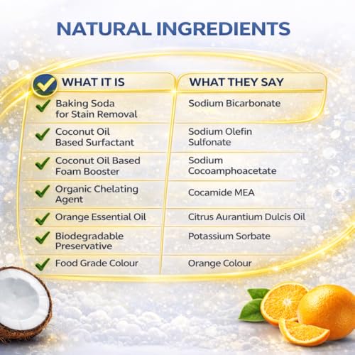 Image of Kitchen Cleaner| India's 1st Foaming Formulation for Less Scrubbing|Suitable for Stoves, Chimneys, Counter Tops, Appliances, Walls & Cabinets | Non Toxic & Natural 500 ml Pack of -1