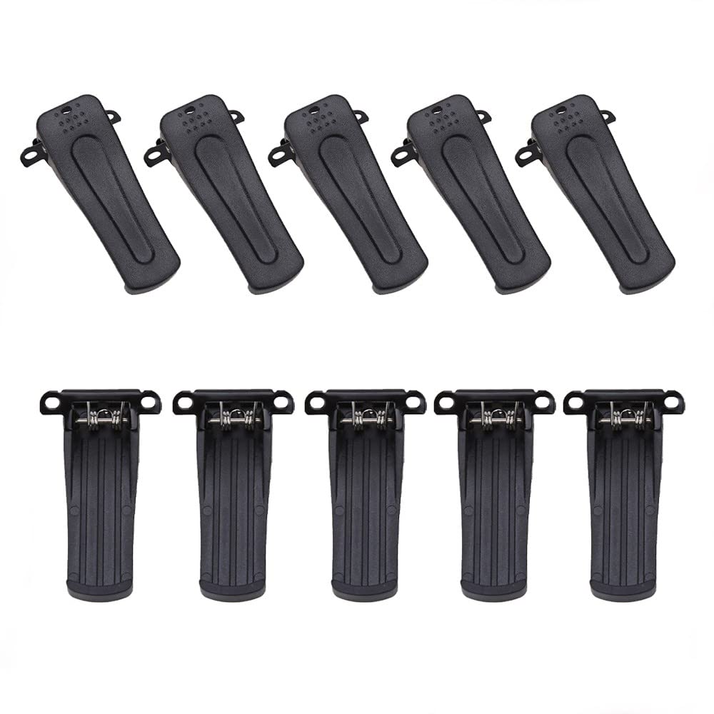 DONGKER Clip Cintura,10 Pezzi Morsetto Cinture in PVC Walkie Talkie Clip W/20 Vite per Radio Bidirezionale