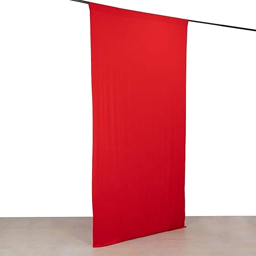 Efavormart - Panel de cortina de elastano elástico en 4 direcciones rojo con bolsillos para barra, cortina tipo telĂłn de fondo para fotografĂa, 5 x Efavormart - Panel de cortina de elastano elástico en 4 direcciones rojo con bolsillos para barra, cortina tipo telĂłn de fondo para fotografĂa, 5 x