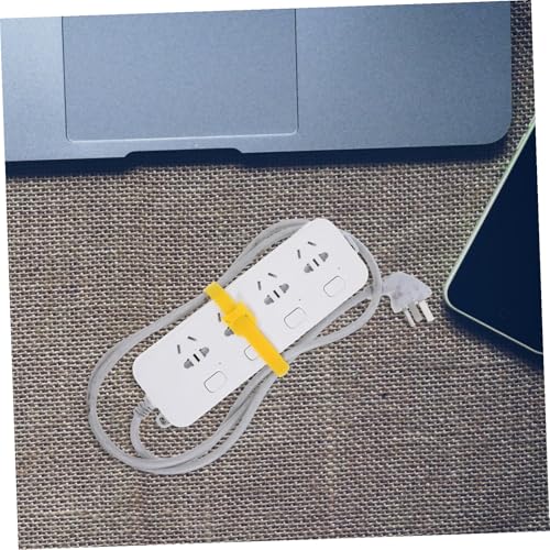 100pcs Reusable Hook and Loop Cable Ties Charging Cable Organizer Heavy Duty Cord Straps for Home and Office Management Yellow 12x300mm miniatura 7