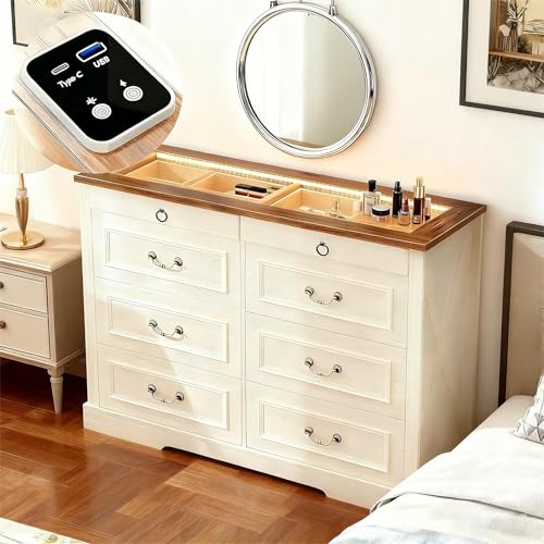 jewelry dresser,8 Drawer Dresser, Farmhouse Dressers for Bedroom with Jewelry