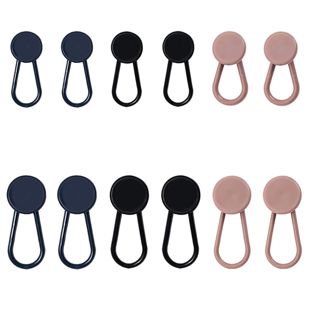 12 PCS Button Extender for Trousers Adjustable Waist Pants Button Extender Elastic Jeans Expander Buttons for Men and Women Jeans Trousers Skirts