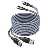 USB A to USB C Cable 10 ft,Type C Charger Cord Fast Charging 10FT 2Pack,for Samsung Galaxy S10/S9/S8/s7/ Note/9/8 for Kindle Fire for iPhone 15/16 Series USBC Phone