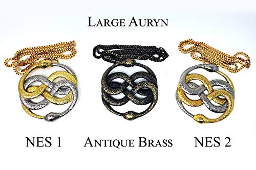 Neverending Story 1 & 2 Auryn Pendant, Medallion, Necklace Prop Replica (Large, NES 1)4