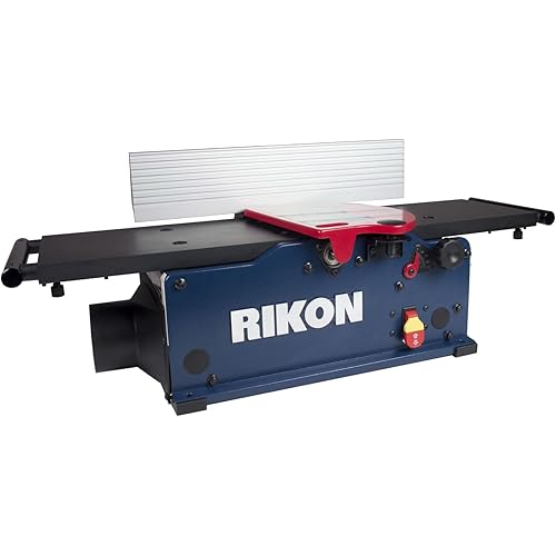 RIKON Power Tools 8" Benchtop Jointer with Helical Style carbide Cutter Head & SP Coated Aluminum Table.…