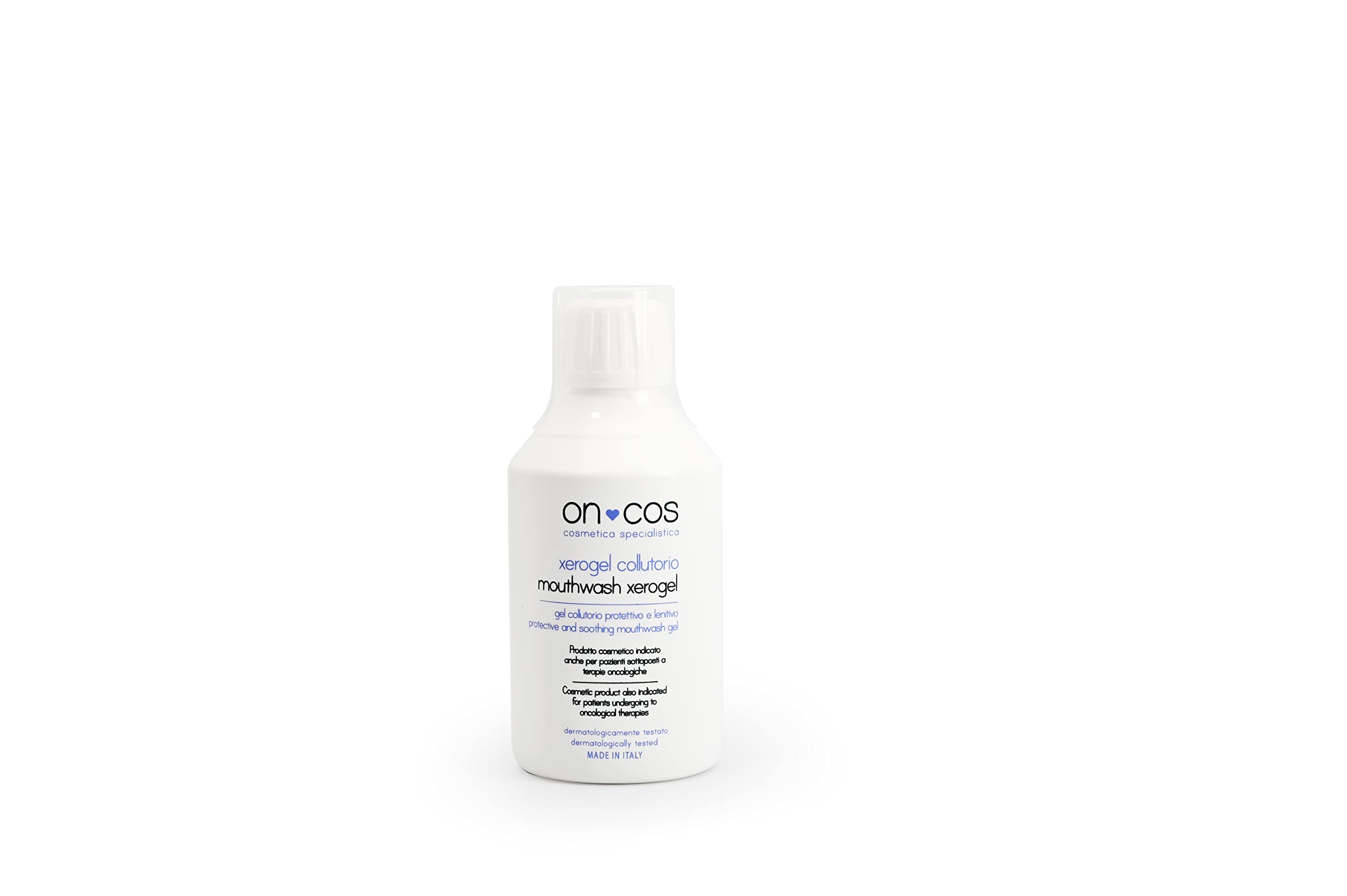 ONCOS – Rince-bouche Xerogel 250 ml Contraste Douleurs, Sensibilité aux Gencives et Rougeur, Effet apaisant et apaisant, Cosmétique Oncologique pour Hydrater le Câble Oral