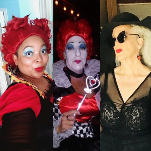 RareLove Vintage Lolita Red Rhinestone Heart Dangle Earrings4