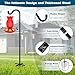 Gtongoko Shepherds Hook for Outdoor, 92 Inch Bird Feeder Pole with 7 Prongs Base, 3/4 Inch Thick Heavy Duty Adjustable Garden Hook for Hanging Plant, Hummingbird Feeder, Lantern, 1 Pack