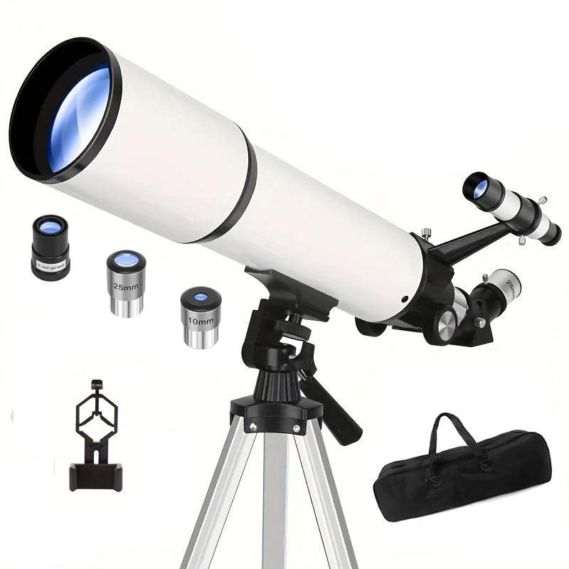 Telescope 80mm Aperture 600mm - Astronomical Portable Refracting Telescopes Fully Multi-C…