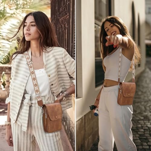 Small Crossbody Bags for Women Phone Wallet Purse PU Leather Women Purses and Handbags With Two Adjustable Strap2
