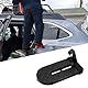 Comioke Auto Pedal,Klappbarer Auto Türpedal,Türstufe Trittbretter mit U Haken Verriegelung mit Sicherheitshammer und 4 Kunststoff Haken,für SUV,RV,Geschäftsauto,Familienauto -Schwarz (Belastung 250kg)