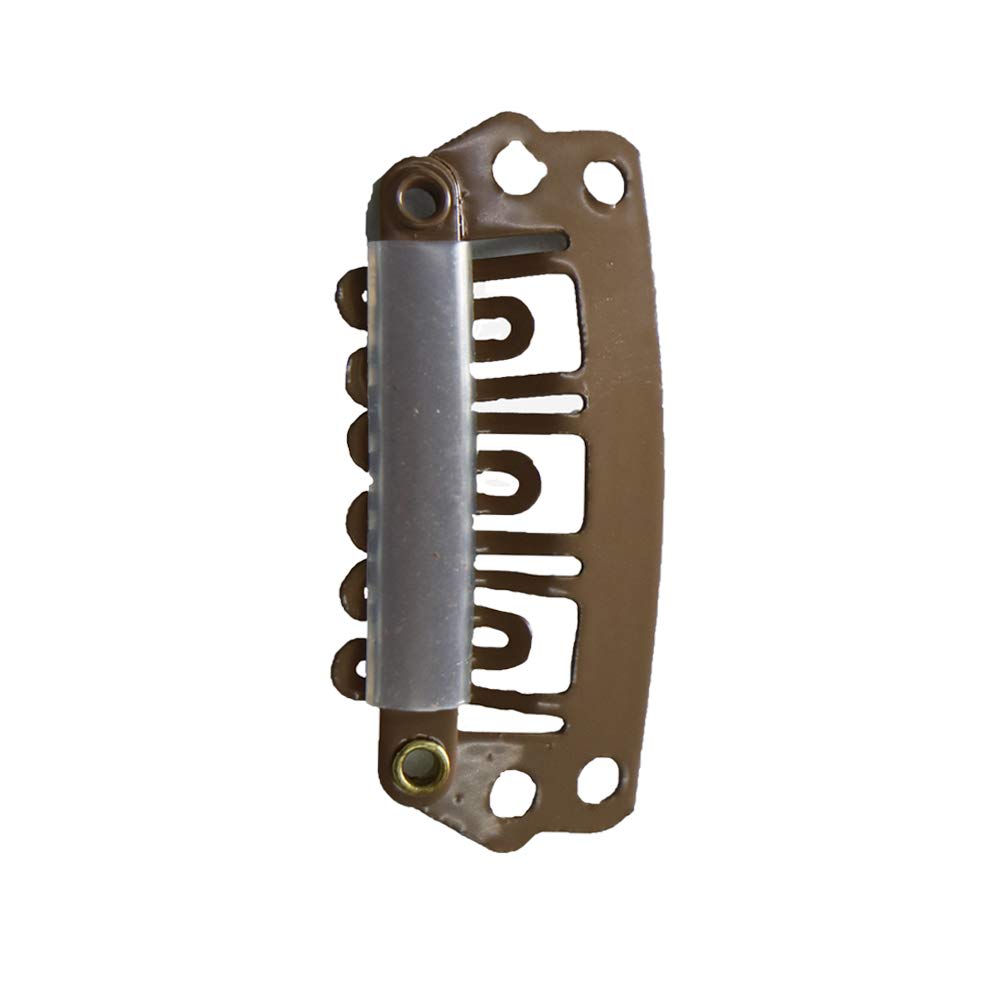 Aision Clip in Hair Extensions 10 Pcs U-shape Clips with Stainless for Hair extension (Medium Brown)