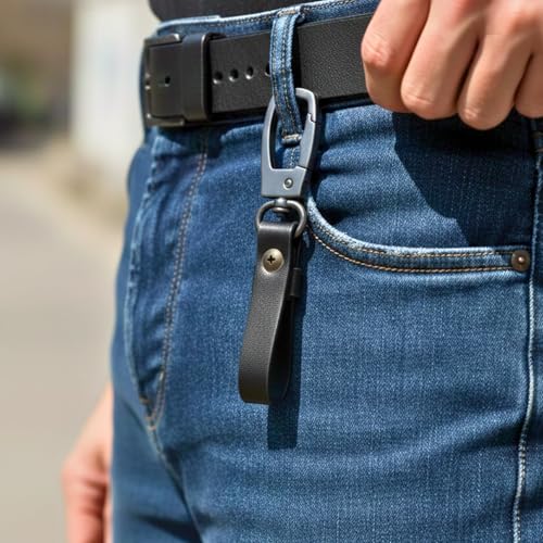 Image of THE MEN THING - Stylish Multicolor Stainless Steel Keychain for Men & Boys (URBAN AXIS BLACK)