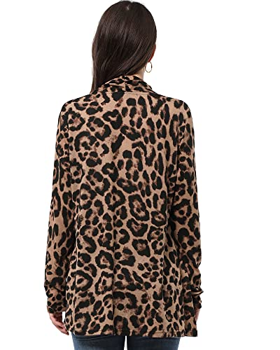 Ultranice Women's Cardigan Fall Fashion 2023 Trendy Long Sleeve Lightweight Casual Open Front Cardigans Dressy Sweater Tops With Pockets (Leopardb,M) #TOP6