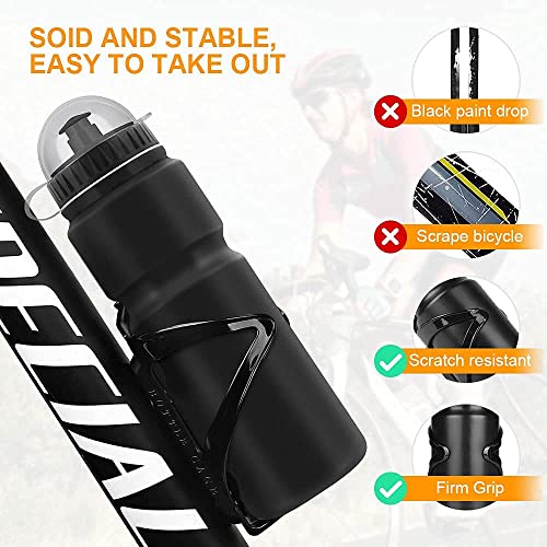 Ainiv Bike Water Bottle Cage with BPA-Free 800ml/28oz Bike Bottle, Black Gloss Strong Bike Water Bottle Holder, Bicycle Cup Holder, Cycling Bottle Holder for Road Bike and Mountain Bike, Black - Image 5