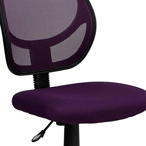 Flash Furniture Neri Low Back Purple Mesh Swivel Task Office Chair #TOP6