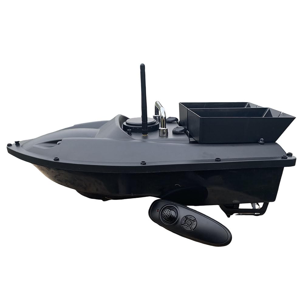 Barca da pesca RC con GPS, doppio magazzino, crociera automatica, luce LED, Fish Finder, batteria 12000mAh per una caccia efficace ai pesci