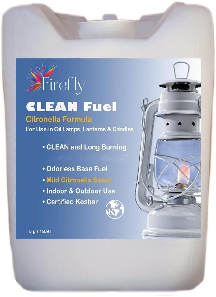Firefly kosher citronella lamp oil - smokeless, long-lasting 5 gal