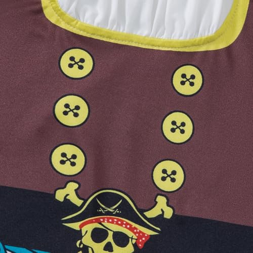 Disfraz para niña bebé pirata con falda a rayas y pañuelo miniatura 5
