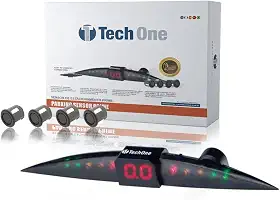 Sensor De Estacionamento Tech One Prime Preto Fosco 4 Pontos