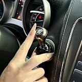 Fit Alloy Push Start Button Cover Lever for Cars, Metal Construction with Baked Paint, Suitable for Around 95% of Vehicle Models (Gray)