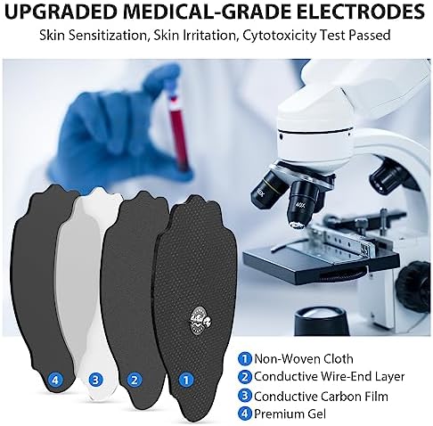 TENS Unit Electrode Pads NURSAL 20 Pack 3.5mm Snap EMS Replacement Pads for Electrotherapy Reuse More Than 30 Times, Compatible with MEDVICE,Belifu TENS Machine — 사진 4