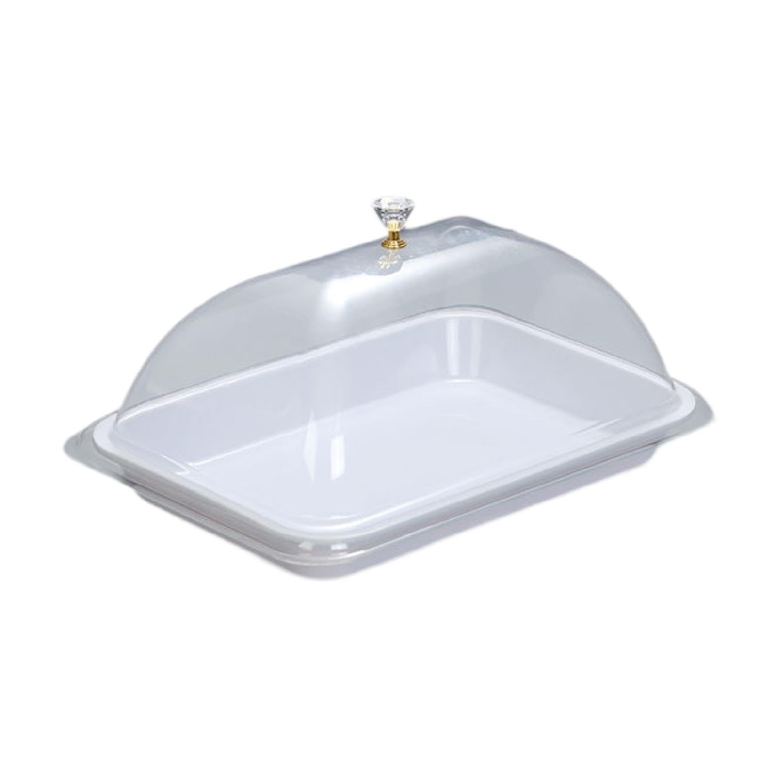 Ronyme Food Display Cover Rectangular Domed Lid for Cake Buffet Chafing Dish Bakery Party Catering Table