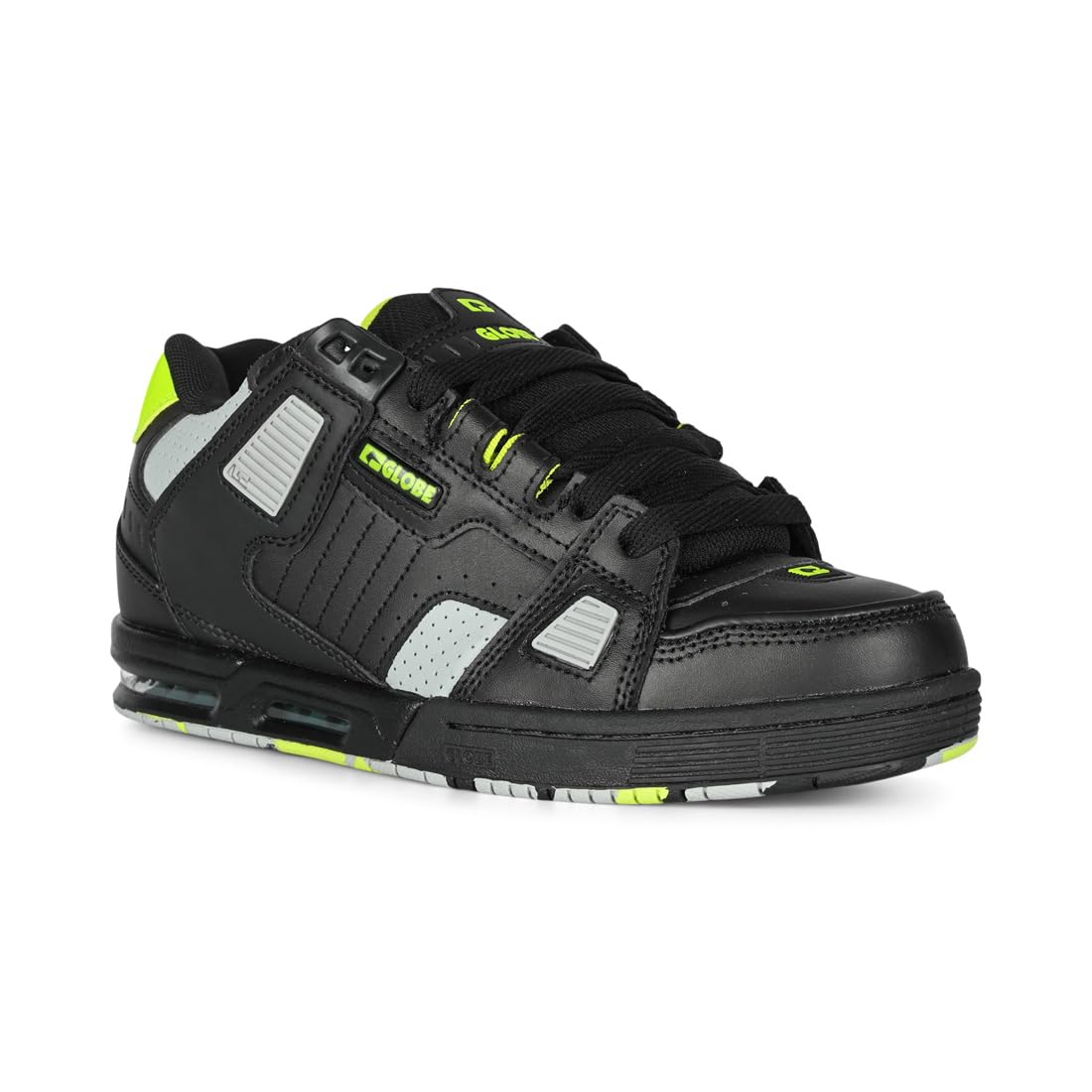 Globe Men's Sabre Skate Shoe, Black/Lime, 11.5