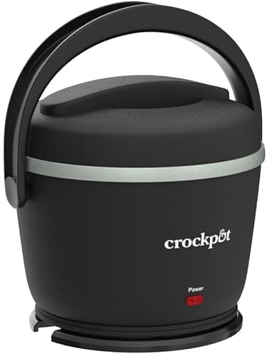 Miniatura 4 de Crock-Pot Caja de almuerzo eléctrica de 20 onzas, calentador de alimentos portátil color regaliz negro, perfecto para viajes, uso en movimiento