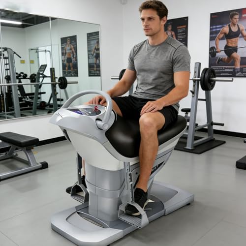 Simulador Eléctrico de Equitación, Máquina de Ejercicio Ecuestre 3D para Gimnasio y Entrenamiento Cardiovascular en Interiores, Máquina para Montar Caballo para Mujeres con 20 Velocidades y Pantalla LCD, Capacidad de Carga de 330 lb miniatura 1