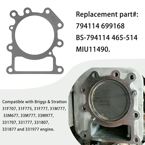 Image of 794114 Cylinder Head Gasket MIU11490 Compatible with Briggs & Stratton 699168 31F707 31F775 31F777 31M777 33M677 33M777 33M977 331707 331777 331807 331877 331977 Engine