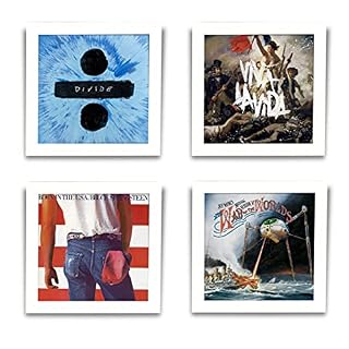 Show & Listen White Vinyl Record Album LP Frame (Pack Of 4) - Les Beatles, Paul McCartney, John Lennon, RIngo Starr, George Harrison