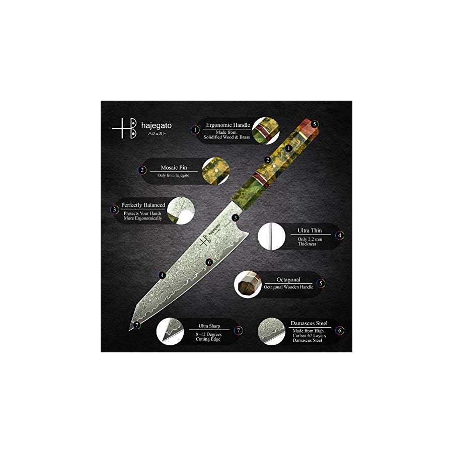 Damascus-Chef-Knife-Petty-Hajegato-Unique-One-Of-Kind-Handle-Professional-6-Inch-Japanese-Chefs-Kitchen-Knife-Vg10-67-Layers-Damascus-Steel-Knive-with-Sheath Damascus Chef Knife Petty Hajegato Unique One Of Kind Handle Professional 6 Inch Japanese Chefs Kitchen Knife Vg10 67 Layers Damascus Steel Knive with Sheath