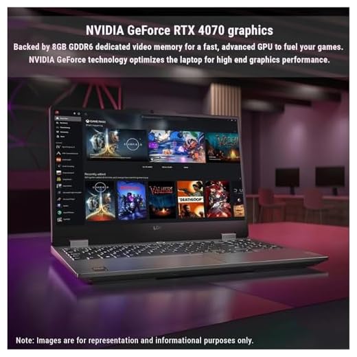 Lenovo LOQ 15 Gaming Laptop, 15.6" FHD G-SYNC Display, AMD Ryzen 7 7435HS, 16GB DDR5 RAM, 512GB PCIe SSD, NVIDIA GeForce RTX 4070, Backlit Keyboard, Windows 11 Home