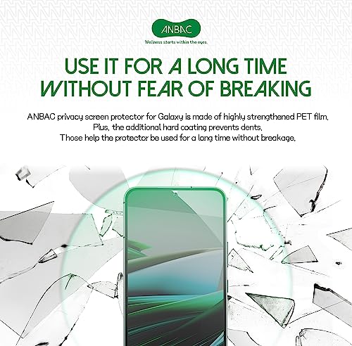 ANBAC Privacy Screen Protector for Galaxy S22 Plus - Blue Light Blocking Film 6.6