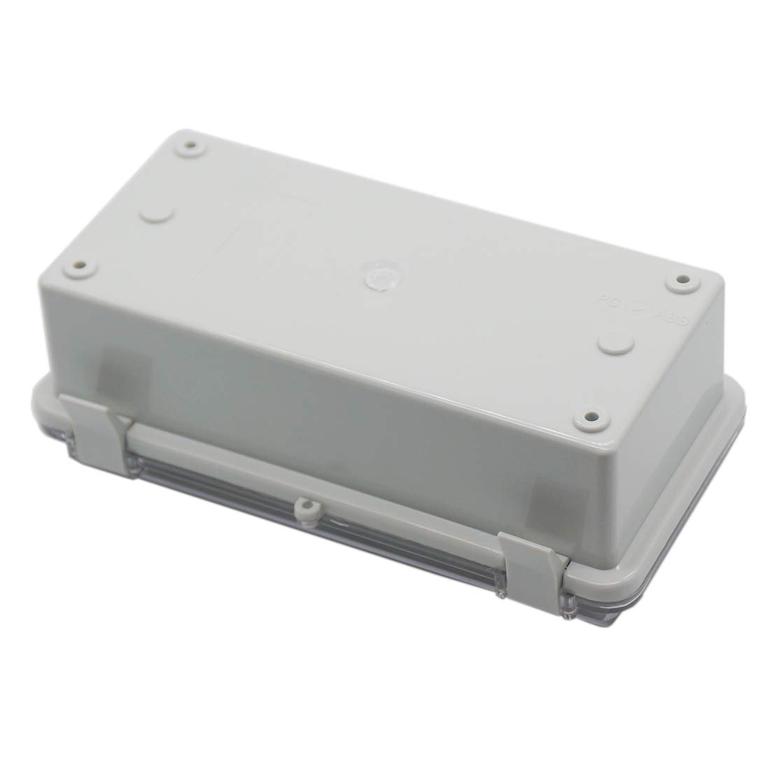Zulkit Junction Box ABS Plastic Dustproof Waterproof IP65 Electrical Boxes Hinged Shell Outdoor Universal Project Enclosure Clear Cover with 2 Cable Glands 7.9 x 3.9 x 2.8 inch (200x100x70mm) — Amazon image 3