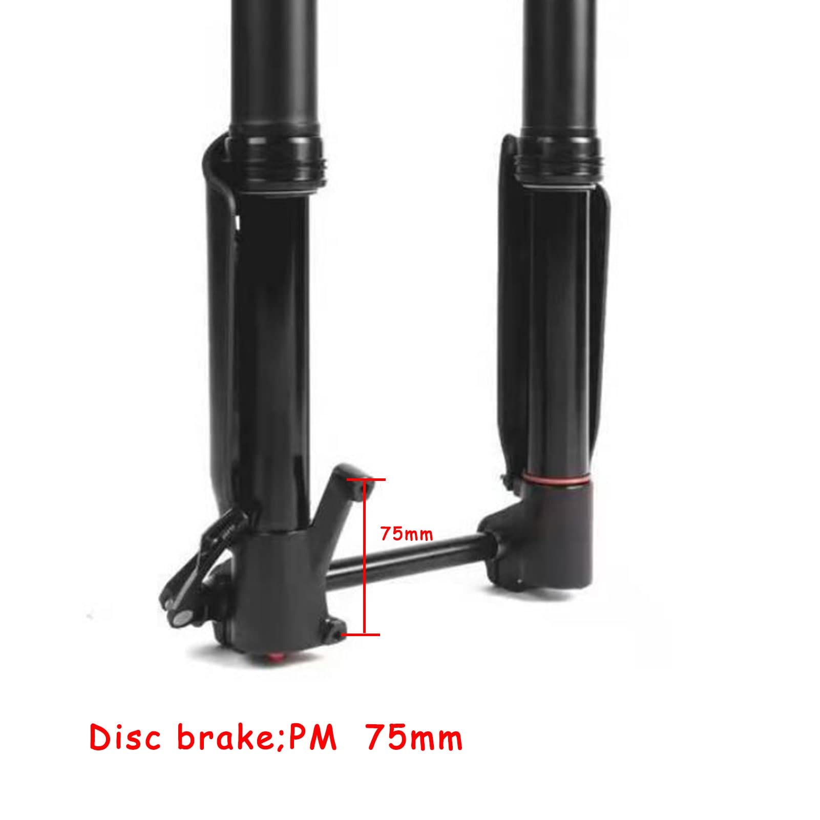 Forcella Anteriore con Sospensione pneumatica da 26 x 5 Pollici, Forcella rovesciata Speed Down da 15 x 150 mm, Doppi Freni a Disco per Bici elettrica, Accessori per Bici da Neve
