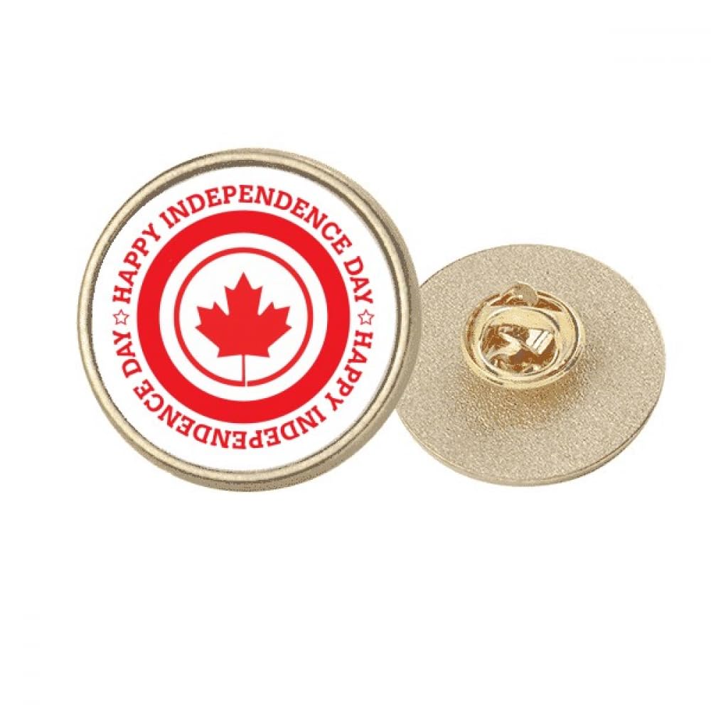 Broche érable dorée avec pince ronde taille M pour veste