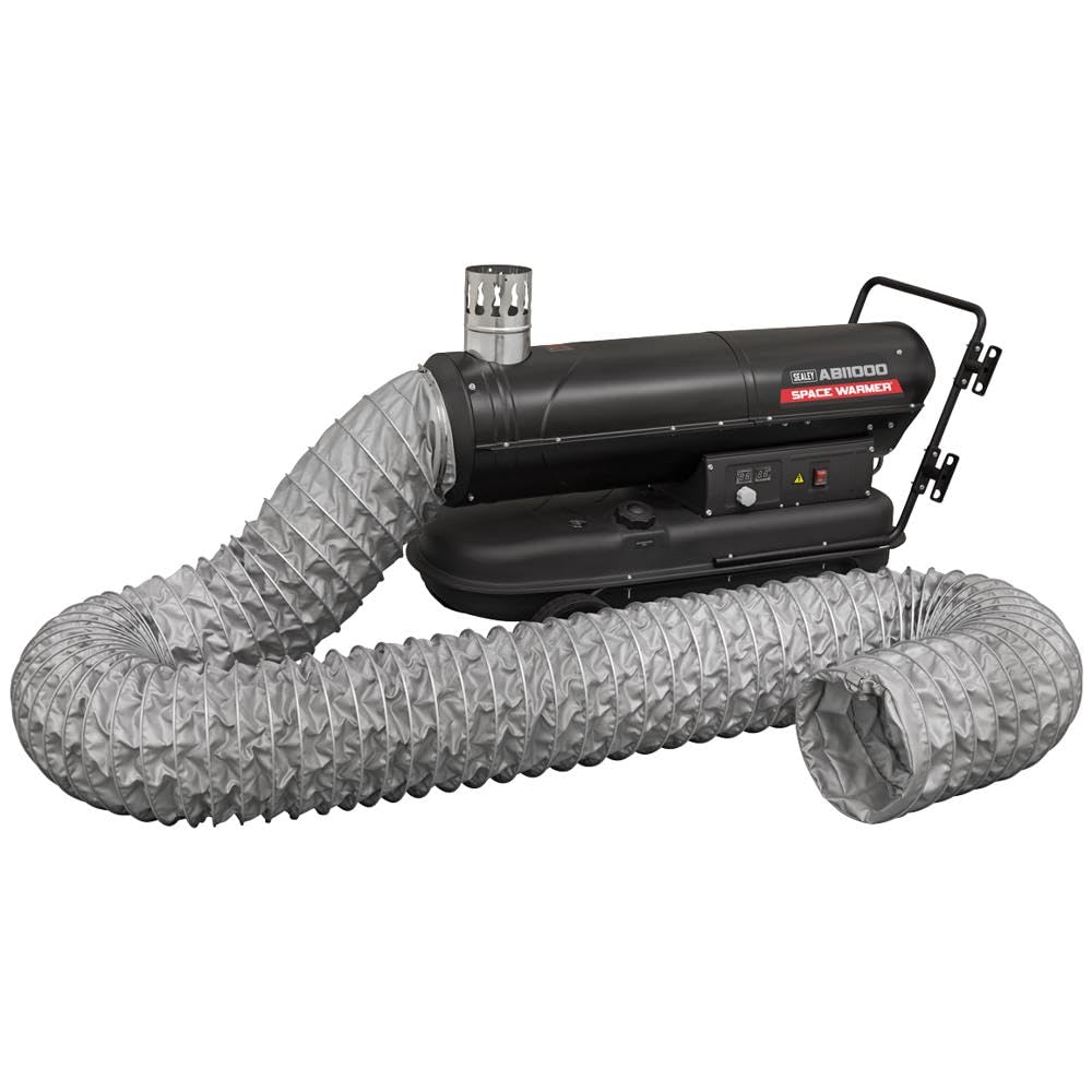 Sealey Abi1000 Indirect Kerosene / Diesel Space Heater And Ducting