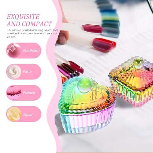 Set de 2 Copas de Cristal para Manicura con Tapa miniatura 7