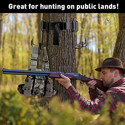 Abnaok Treestand Strap Gear Hangers,Multi-Hook Accessory Holder For Hunting Gears Bow Quiver Tree Saddle Binoculars Hunting Accessories,Wide Gap Hangers For Hang Hunting Equipment On Trees #TOP6